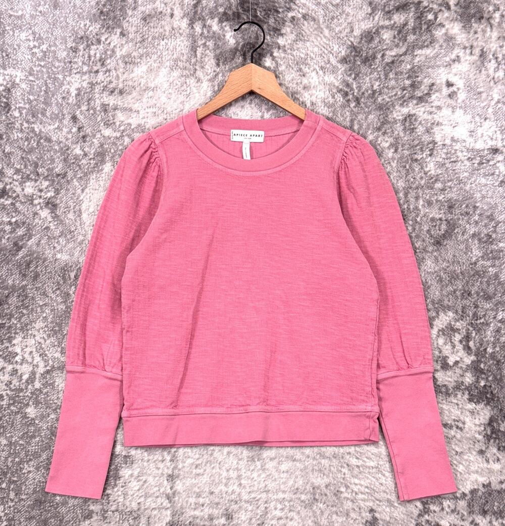 Apiece Apart Olimpio Sweatshirt Small Womens Pink Crewneck